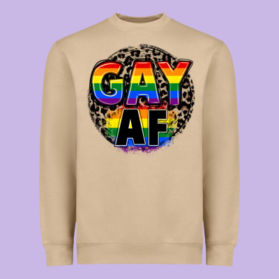 Gay Af Heavyweight Sweatshirt Designed By Fadigitalartstudio