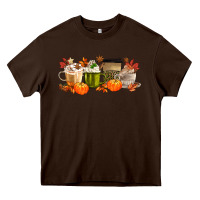 Chocolate Brown pumpkin spice Heavy Core Tee - MaliasSmallBusiness