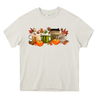 Cream pumpkin spice Heavy Core Tee - MaliasSmallBusiness
