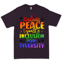 Plum inspirational words in rainbow colors Premium Tee - LillyAllenDesigns