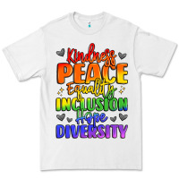 White inspirational words in rainbow colors Premium Tee - LillyAllenDesigns