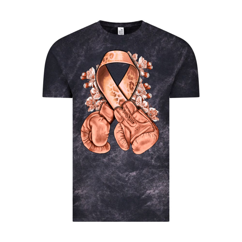 Uterine Cancer Peach Ribbon With Boxing Gloves Vintage Tee by NancyCooperArtShop | Teevron
