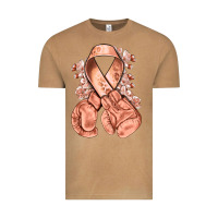 Vintage Camel Uterine Cancer peach ribbon with boxing gloves Vintage Tee - NancyCooperArtShop
