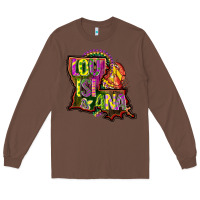 Chestnut louisiana map Long Sleeve Tee - CowGirlArtShop