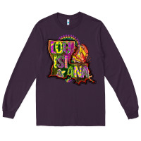 Plum louisiana map Long Sleeve Tee - CowGirlArtShop