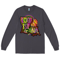 Smoke louisiana map Long Sleeve Tee - CowGirlArtShop