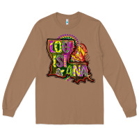 Toasted Coconut louisiana map Long Sleeve Tee - CowGirlArtShop