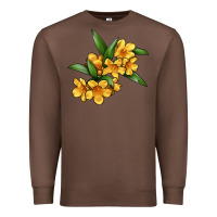 Chestnut Yellow Jessamine Flower Illustrations Premium Sweatshirt - LillyAllenDesigns