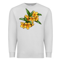 Dove Grey Yellow Jessamine Flower Illustrations Premium Sweatshirt - LillyAllenDesigns