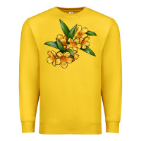 Lemon Yellow Jessamine Flower Illustrations Premium Sweatshirt - LillyAllenDesigns