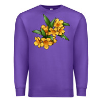Purple Yellow Jessamine Flower Illustrations Premium Sweatshirt - LillyAllenDesigns