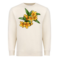 Sandshell Yellow Jessamine Flower Illustrations Premium Sweatshirt - LillyAllenDesigns