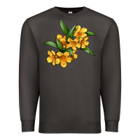 Smoke Yellow Jessamine Flower Illustrations Premium Sweatshirt - LillyAllenDesigns