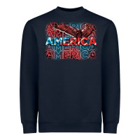 Navy America america america america 4th of july Heavyweight Sweatshirt - FaDigitalArtStudio