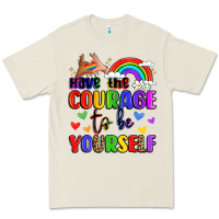 Bone courage to be yourself rainbow message Premium Tee - LillyAllenDesigns