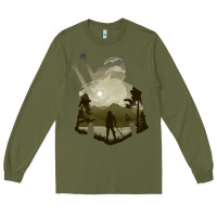 Army Green the witcher geralt hero sword companion minima list illusion art Long Sleeve Tee - tuanDangUi