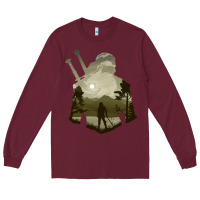 Burgundy the witcher geralt hero sword companion minima list illusion art Long Sleeve Tee - tuanDangUi