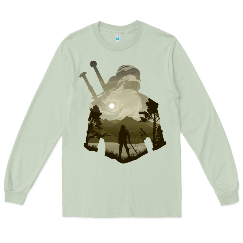 The Witcher Geralt Hero Sword Companion Minima List Illusion Art Long Sleeve Tee by tuanDangUi | Teevron