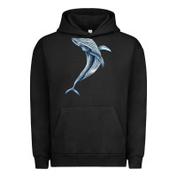 Pigment Black humpback whale jumping Urban Hoodie - BarkalooDesign