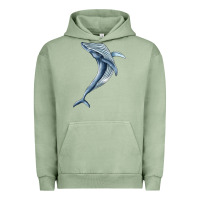 Pigment Oil Green humpback whale jumping Urban Hoodie - BarkalooDesign