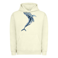 Pigment Pistachio humpback whale jumping Urban Hoodie - BarkalooDesign