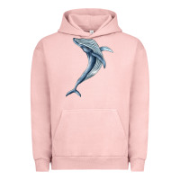 Pigment Salmon humpback whale jumping Urban Hoodie - BarkalooDesign