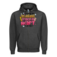 Charcoal Heather Being an Assistant Principal is Heart Work Zipper Hoodie - CowhideDigitalArt