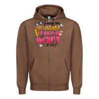 Chestnut Being an Assistant Principal is Heart Work Zipper Hoodie - CowhideDigitalArt