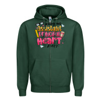 Sports Green Being an Assistant Principal is Heart Work Zipper Hoodie - CowhideDigitalArt
