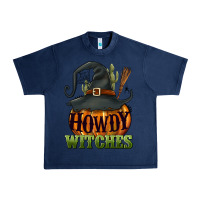 Navy Howdy witches Urban Heavy Tee - NancyCooperArtShop