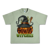 Oil Green Howdy witches Urban Heavy Tee - NancyCooperArtShop
