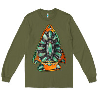 Army Green gemstone arrowhead Long Sleeve Tee - Jasminsmagicworld