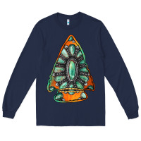 Navy gemstone arrowhead Long Sleeve Tee - Jasminsmagicworld