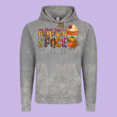 My Blood Type Is Pumpkin Spice Vintage Hoodie Designed By Nancycooperartshop