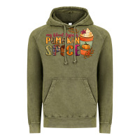 Vintage Olive my blood type is pumpkin spice Vintage Hoodie - NancyCooperArtShop