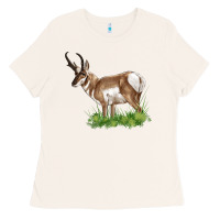 Bone pronghorn Ladies Tee - LillyAllenDesigns