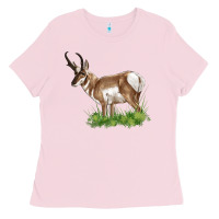 Bubblegum Pink pronghorn Ladies Tee - LillyAllenDesigns