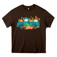 Chocolate Brown fall gnomes truck Heavy Core Tee - MaliasSmallBusiness