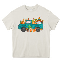 Cream fall gnomes truck Heavy Core Tee - MaliasSmallBusiness
