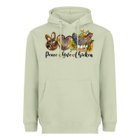 Matcha peace love chicken Heavyweight Hoodie - LillyAllenDesigns