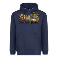 Navy peace love chicken Heavyweight Hoodie - LillyAllenDesigns
