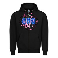 Black CNA Life Zipper Hoodie - CowhideDigitalArt