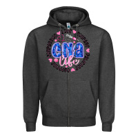 Charcoal Heather CNA Life Zipper Hoodie - CowhideDigitalArt