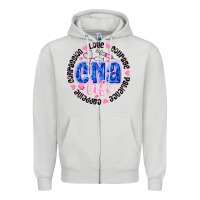 Dove Grey CNA Life Zipper Hoodie - CowhideDigitalArt