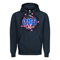 Navy CNA Life Zipper Hoodie - CowhideDigitalArt