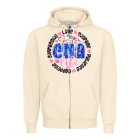 Sandshell CNA Life Zipper Hoodie - CowhideDigitalArt