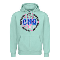Seafoam CNA Life Zipper Hoodie - CowhideDigitalArt