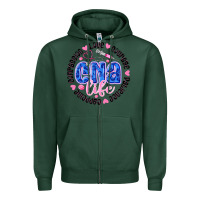 Sports Green CNA Life Zipper Hoodie - CowhideDigitalArt