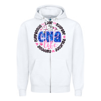 White CNA Life Zipper Hoodie - CowhideDigitalArt