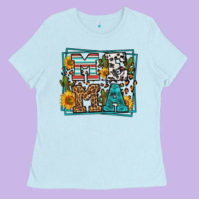 Western Leopard Mema Ladies Tee Designed By Lillyallendesigns